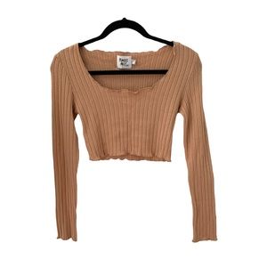 Princess Polly Cropped Ribbed Long Sleeve